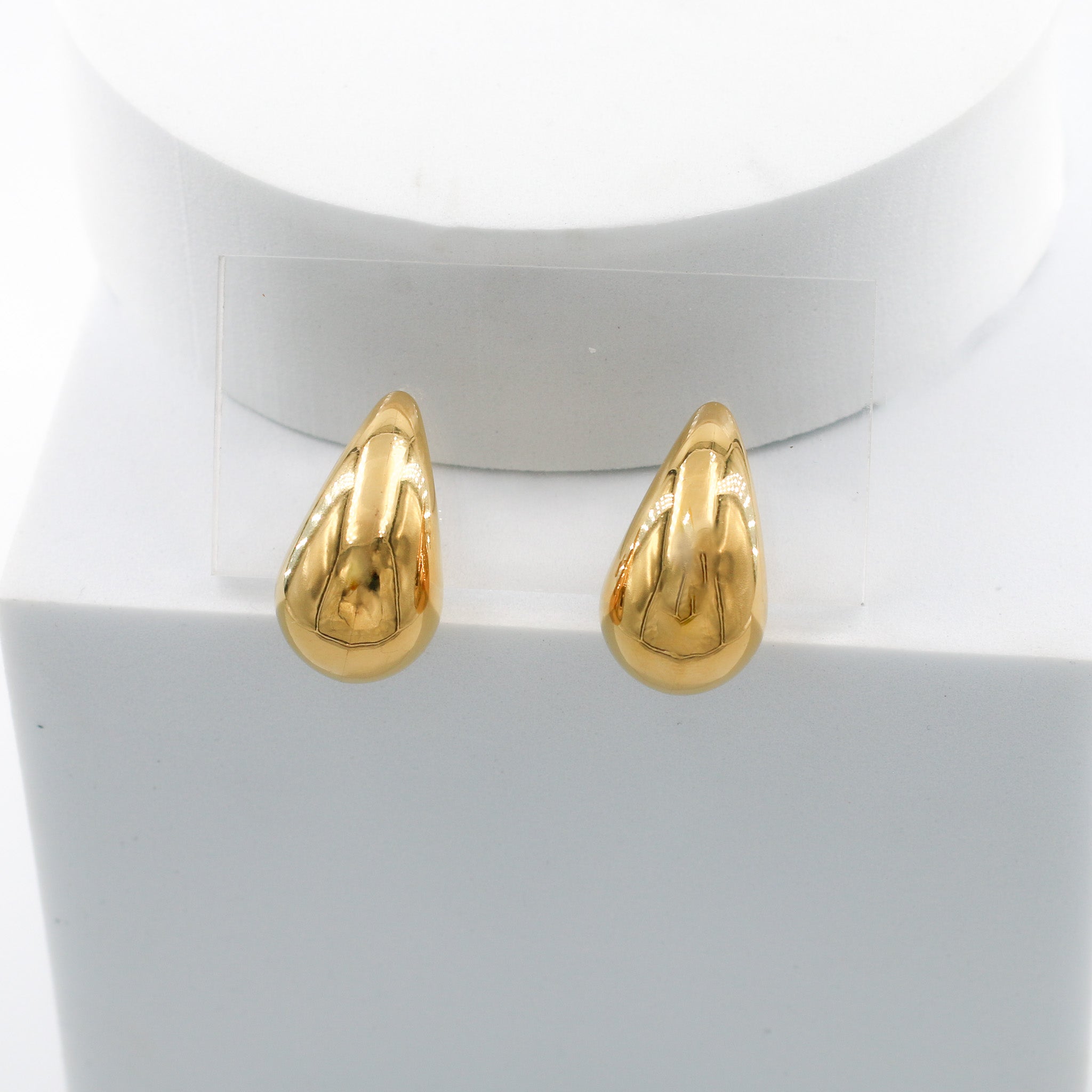 Goldene Tropfen-Ohrringe, hochwertiger Schmuck für Damen