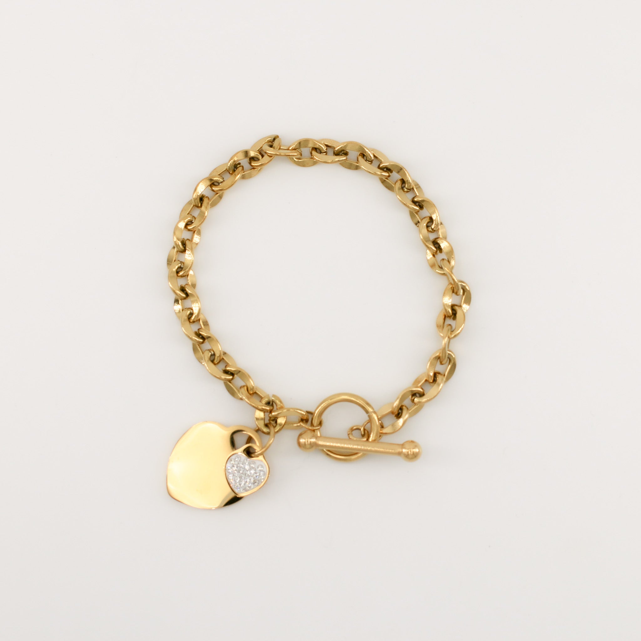 Golden Love Lock Armband