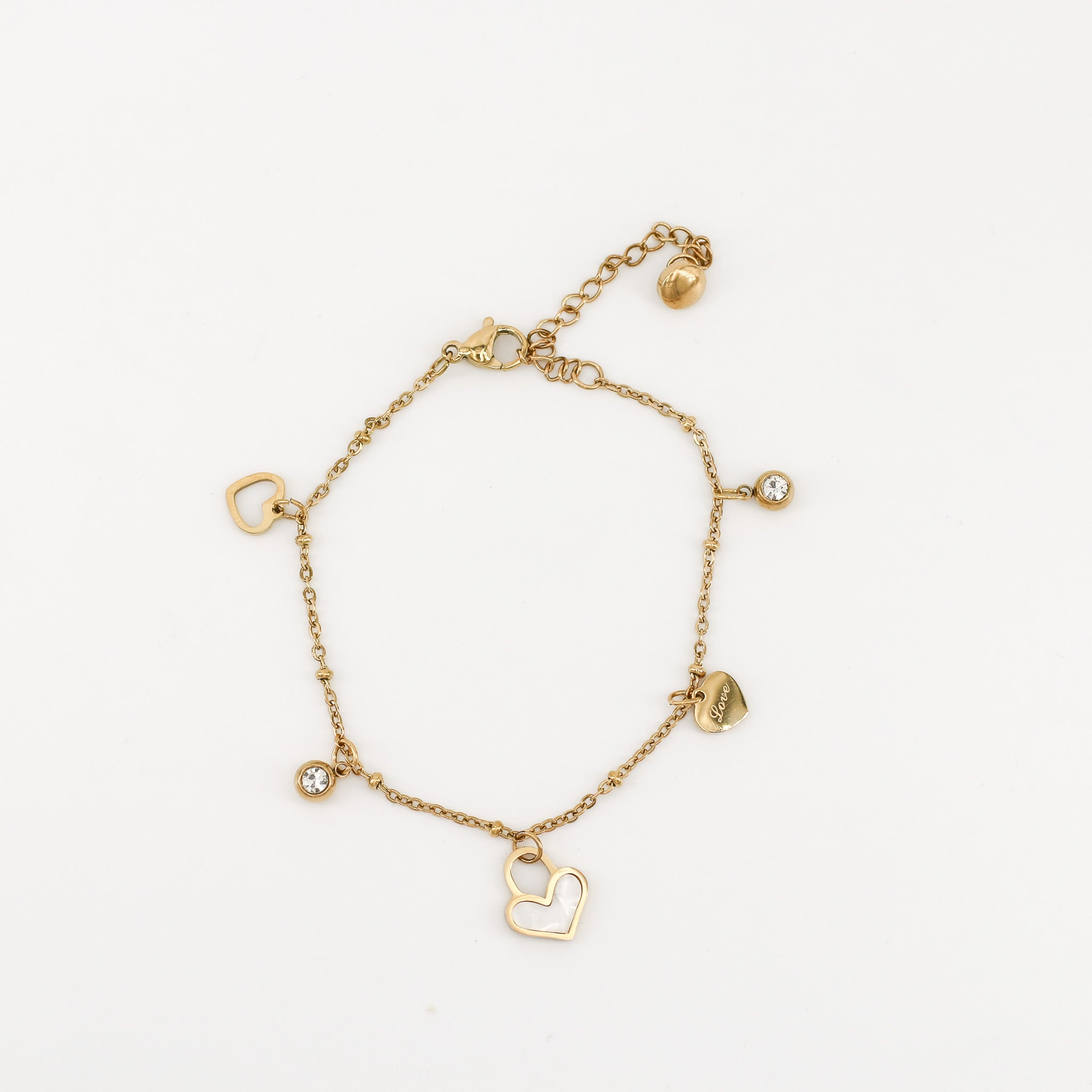 Golden Charmheart Armband