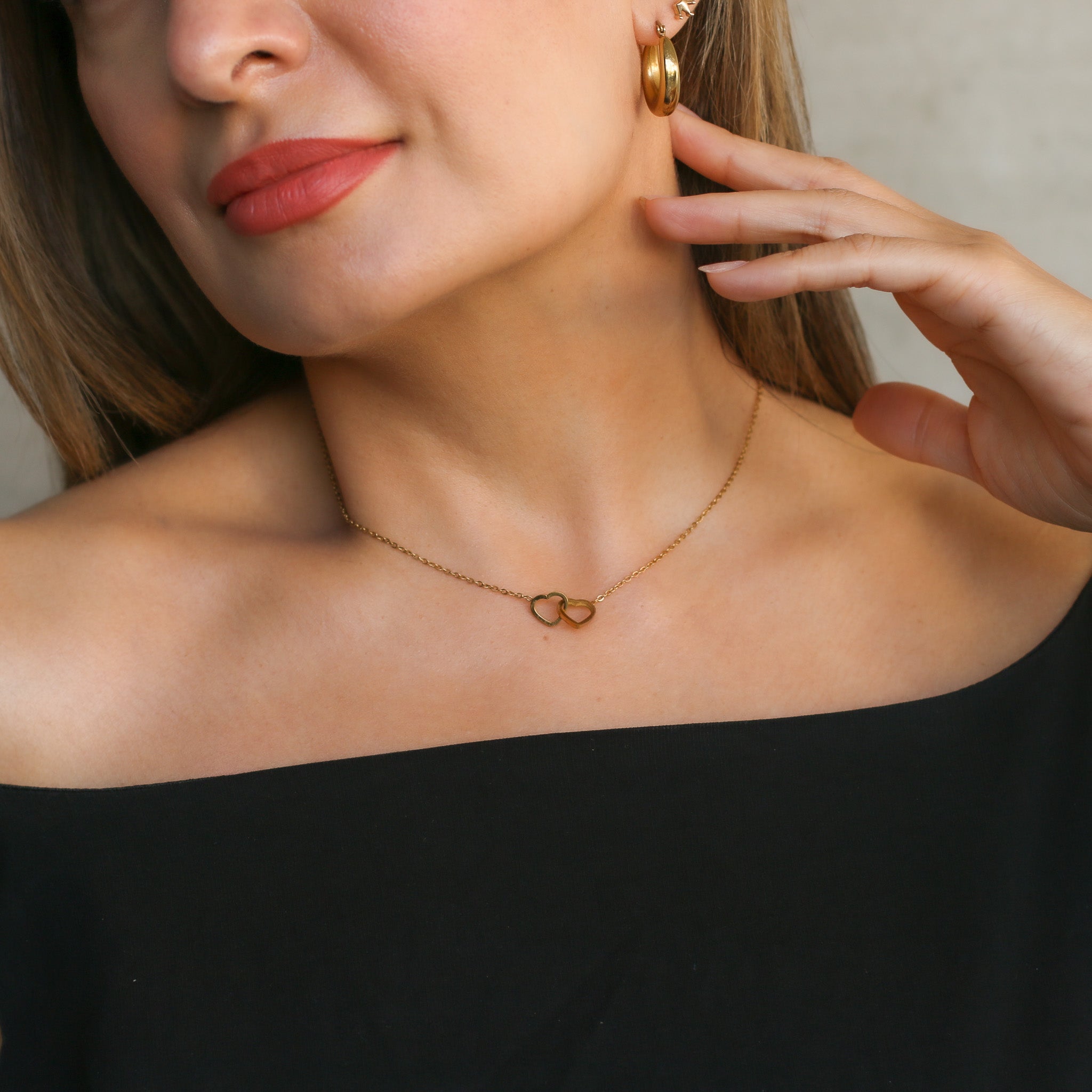 Double Heart Kette