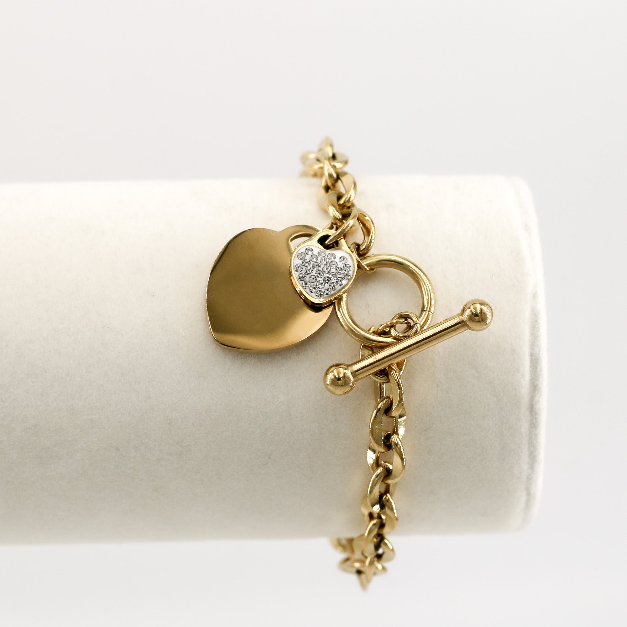 Golden Love Lock Armband